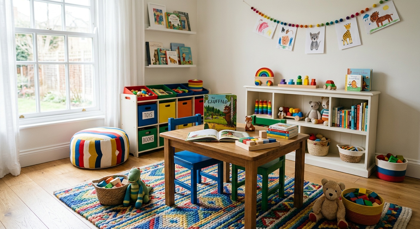 Cozy playroom design