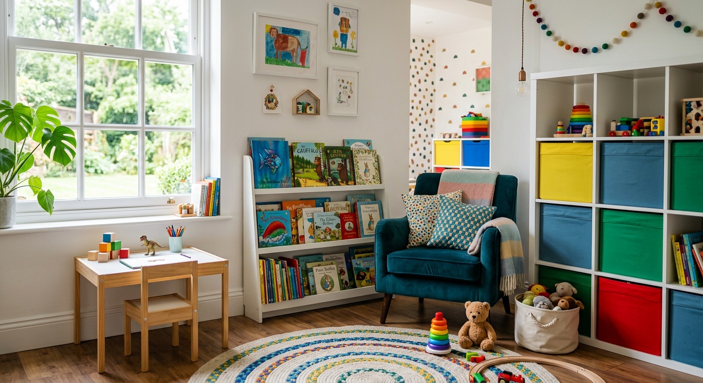 Cozy playroom design
